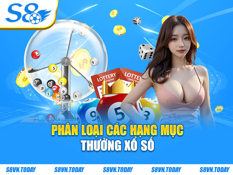 Phân loại các hạng mục thưởng xổ số