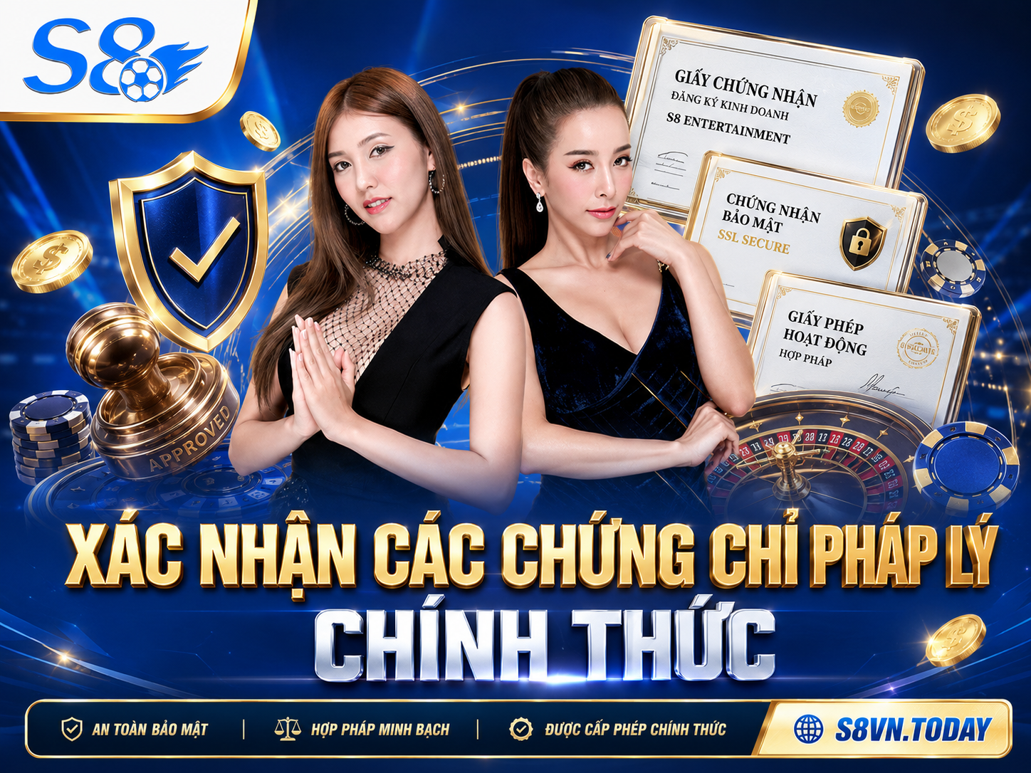 Các chứng chỉ pháp lý chính thức S8